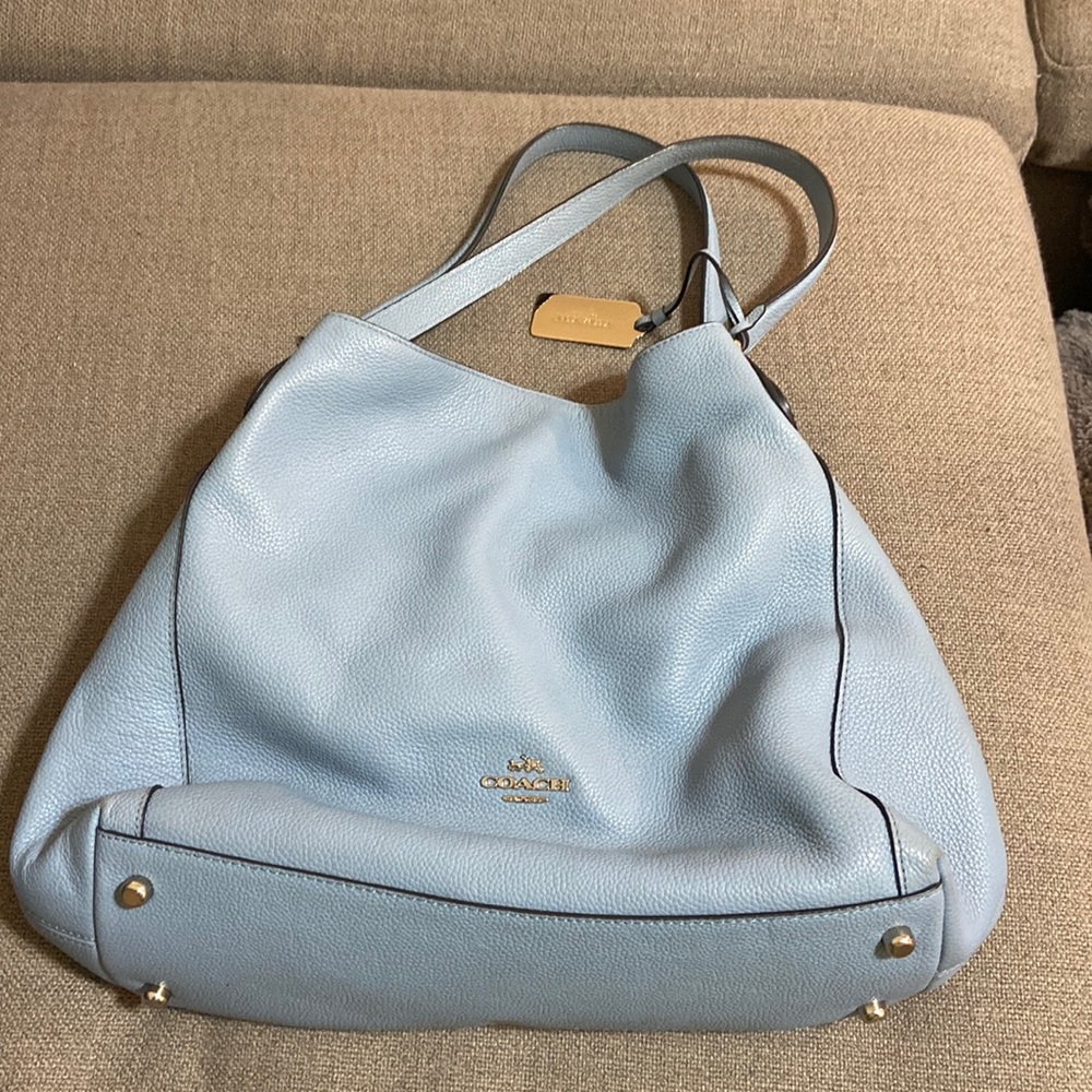 Light blue coach purse